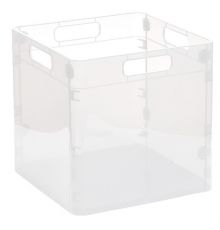 Ящик сборный с крышкой 35л (прозрачный) 330х330х330мм