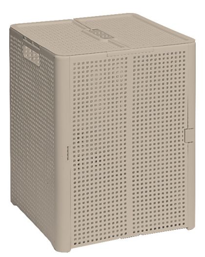Корзина складная Лофт с крышкой 50л (латте)