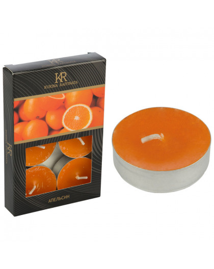 Свеча ароматическая чайная малая 6 шт. Апельсин (арт. 202857)