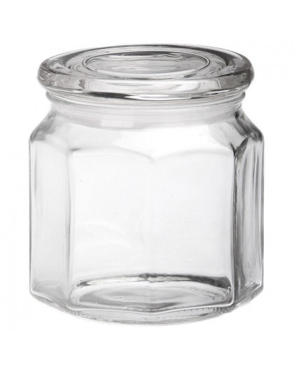 Стеклянная банка для сыпучих продуктов со стеклянной плоской крышкой, ARIA, объем: 0,3 л