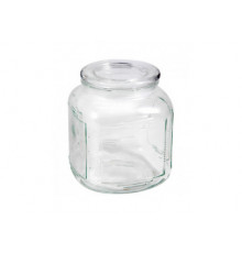 Стеклянная банка для сыпучих продуктов со стеклянной плоской крышкой, ARIA, объем: 2 л