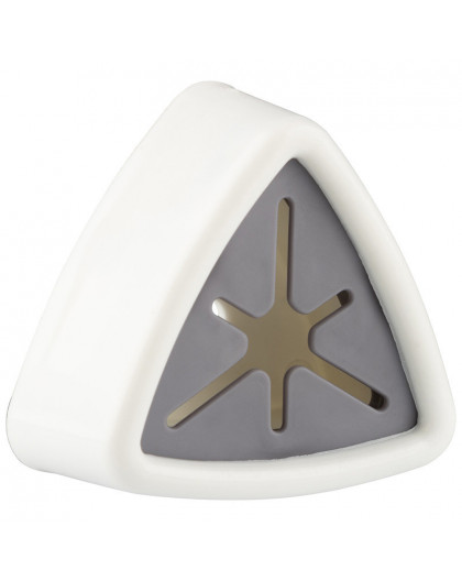 Держатель для полотенец на самоклеящейся основе Объемный треугольник, белый (пластмасса)