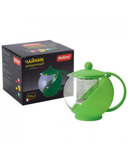 Чайник заварочный VARIATO, объем: 750 мл, пластик корпус, фильтр из нерж стали, цвета в ассорт.