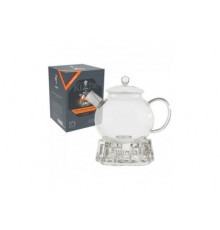 Чайник заварочный на подставке AROMA, объем:1000 мл (боросиликатное стекло, фильтр из нерж.стали)