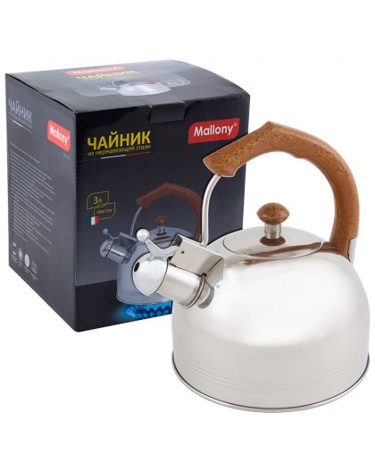 Чайник из нерж. стали DJB-3293 (3,0 литра, со свистком, капсульное дно)