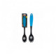 Ложка для спагетти KT-05B, нейлон (черный) с цветной ручкой (цвет: голубой)
