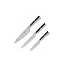 Набор ножей цельнометаллических с вставкой из АБС пластика PROFI (поварской, универсальный, овощной)