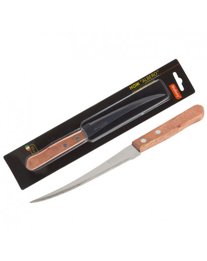 Нож с деревянной рукояткой ALBERO MAL-04AL филейный, 13 см