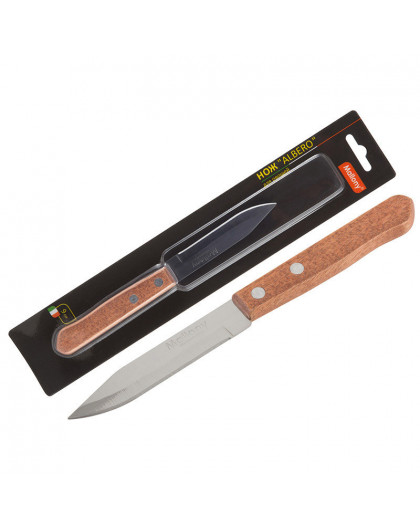 Нож с деревянной рукояткой ALBERO MAL-06AL для овощей, 8,5 см