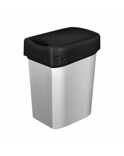 Контейнер для мусора 10л METAL BIN (Черный)