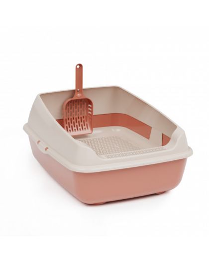 Лоток для кошек Эффи (с высокими бортами, сеткой и совком) ALTA 505х390х235мм