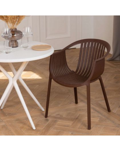 Стул ESCALATE 750х540х530см, нагрузка до 120кг 1шт КОРИЧНЕВЫЙ