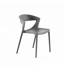 Стул EVOK 750х490х490см, нагрузка до 120кг 1шт СЕРЫЙ NEW