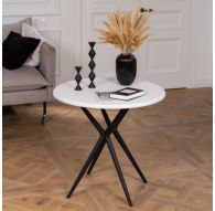 Стол TEORI T2 750х800х800см БЕЛЫЙ-ЧЕРНЫЙ