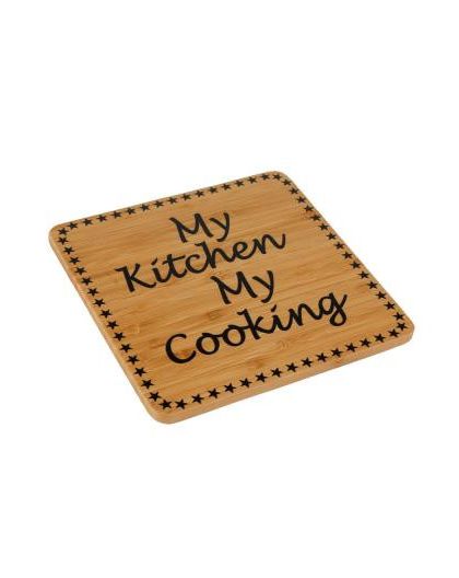 Подставка под горячее бамбук 180*180*8мм квадрат [MY KITCHEN MY COOKING]