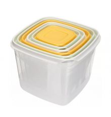 Контейнер для продуктов CLEVER 6шт, 0,12л + 0,25л + 0,45л + 0,75л + 1,2л + 2л