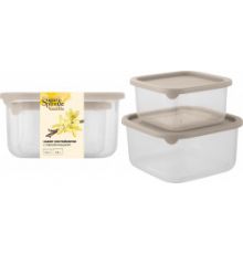 Набор контейнеров для продуктов Sugar&Spice Vanilla (0,4л + 0,8л) с гибкой крышкой латте