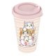 Стакан с крышкой 420мл с декором sweet cats (розовый)