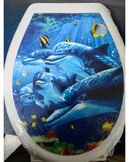 Сиденье для унитаза жесткое КЛАССИК (Libero) с рисунком