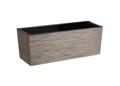 Кашпо балконное La Decoro 50см (10л) Цв. Пралине/ вставка Цв. Черный (Арт. КШ-2345)