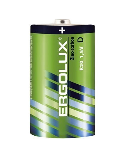 Батарейки солевые Ergolux R20 SR2 (R20SR2, 1.5В)