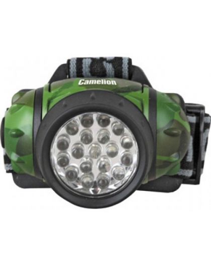 Фонарь Camelion LED5313-19F4ML (фонарь налобн камуфляж, 19LED, 4 реж, 3XR03 в компл, пласт, блист)