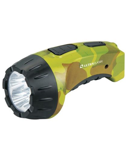 Фонарь Ultraflash LED3804ML (фонарь аккум 220В, милитари, 4 LED, SLA, пластик, коробка)