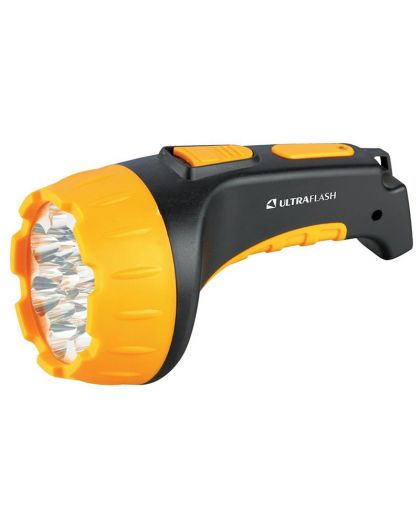 Фонарь Ultraflash LED3815 (фонарь аккум 220В, черн/желт, 15 LED, 2 режима, SLA, пластик, коробка)