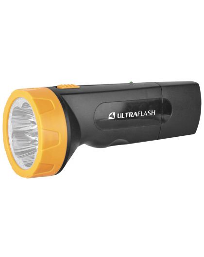 Фонарь Ultraflash LED3827 (фонарь аккум 220В, черн /желт, 5 LED, SLA, пластик, коробка)