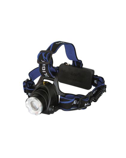 Фонарь Ultraflash E150 (фонарь налоб акку 220В, черный, CREE 3 Ватт, фокус, 2 ак 3 реж, пласт, бокс)