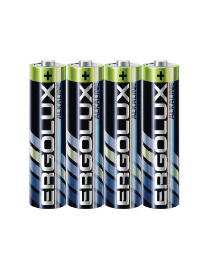 Батарейки Ergolux LR03 Alkaline SR4 (LR03 SR4, мизинчиковая батарейка ААА 1.5В)