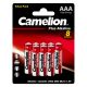 Camelion LR03 Plus Alkaline BL-8 (LR03-BP5+3, мизинчиковая батарейка ААА,1.5В)