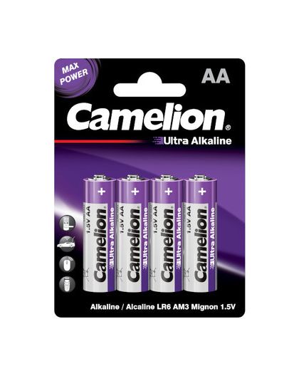 Camelion ULTRA LR6 BL-4 (LR6-BP4UT, мизинчиковая батарейка ААА,1.5В)