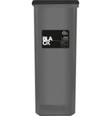 Банка для сыпучих продуктов Plast Team  BLACK 1,65 л прямоугольная