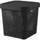 Корзина для хранения с крышкой Plast Team BLACK 20 л