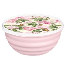 Миска Latina 3,2л с крышкой с декором Розовый сад (микс)
