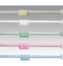 Карниз для ванной комнаты Prima Vanna цветной с кольцами 120-210см