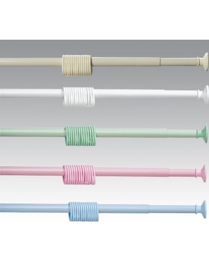 Карниз для ванной комнаты Prima Vanna цветной с кольцами 120-210см