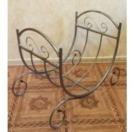 Дровница Огонек  кованая МЕДЬ ширина 39 см длина 67 см высота 57 см