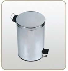 Ведро для мусора с педалью 3л хром