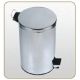 Ведро для мусора с педалью 5л хром