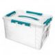 Ящик для хранения 20л универсальный с замками и ручкой GRAND BOX, 390х290х245мм (Голубой)