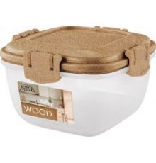 Контейнер для продуктов Sugar&Spice Wood герметичный 0,35л квадратный