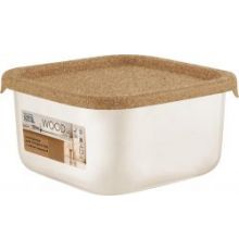 Контейнер для продуктов Sugar&Spice Wood квадратный 0,4л с гибкой крышкой