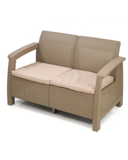 Диван Holiday 2-х местный 1280х700х790мм + 2 подушки (535х500х50мм)