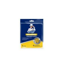Салфетки вискозные TURBOMAG UNIVERSAL 35x35 см, 90 гр/м2 желтые, 5 шт.