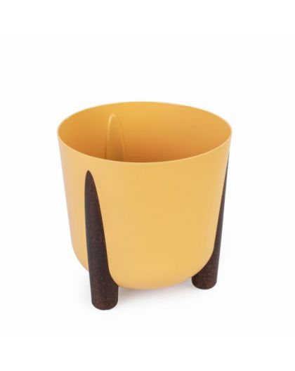 Кашпо на ножках Жардин 9л (с дренажной вставкой) горчичный