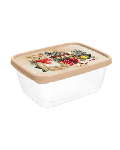 Контейнер для продуктов прямоугольный 0,85л с декором Игрушки