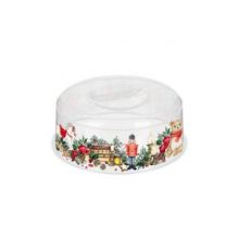 Крышка для СВЧ D250мм с декором Игрушки (бесцветный)