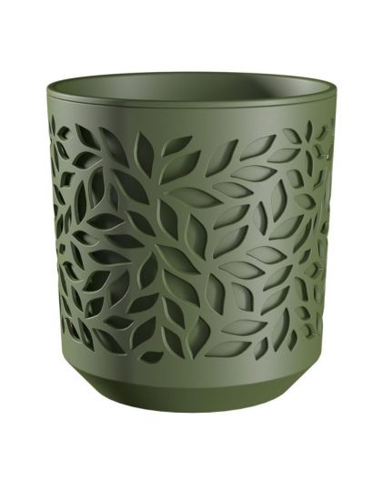 Кашпо Leaves (2,5л.) Цв. Оливка/Оливка (КШ-9570)